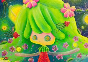 【銀座 蔦屋書店】ドリーミーなモチーフと色彩でファンタジーの世界を表現するアーティスト、七星夢海個展「花」を4月23日（土）より開催。