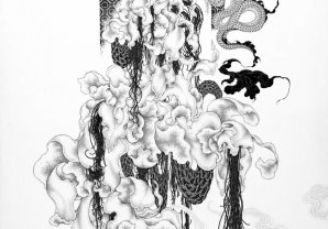 【銀座 蔦屋書店】ましもゆきの個展「花轍」を2月17日（土）より開催。緻密な筆致で欲望と妖しさが交差するモノクロの世界を描く。