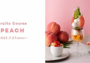 【国産の桃をたっぷり】まぶしい季節をジューシーに彩る、甘くとろける桃づくしのスイーツフルコース@Beauty Connection Ginza 2F フルーツサロンにて