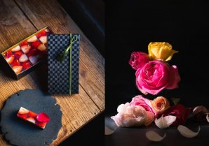 食べられる花屋と日本茶を織り交ぜたデザートコース専門店VERT “バヌアツカカオ“をテーマにバレンタイン限定のコラボレーション。「薔薇とチョコレートの羊羹」を松屋銀座にて期間限定で販売