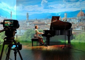 世界の絶景映像の演出付きで本格的なピアノ演奏動画の撮影体験　体験型イベント『TAKEOUT SHOW -TRIP-』を開催